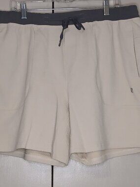 Born Primitive Men's 3XL White/Gray Cotton Athletic Gym Shorts (1055C4)